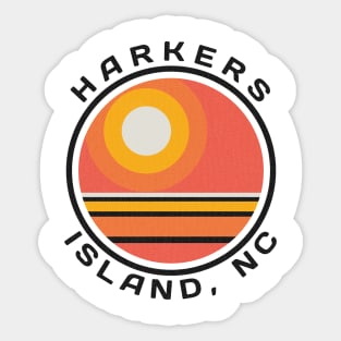 Harkers Island, NC Summertime Vacationing Sunrise Sticker